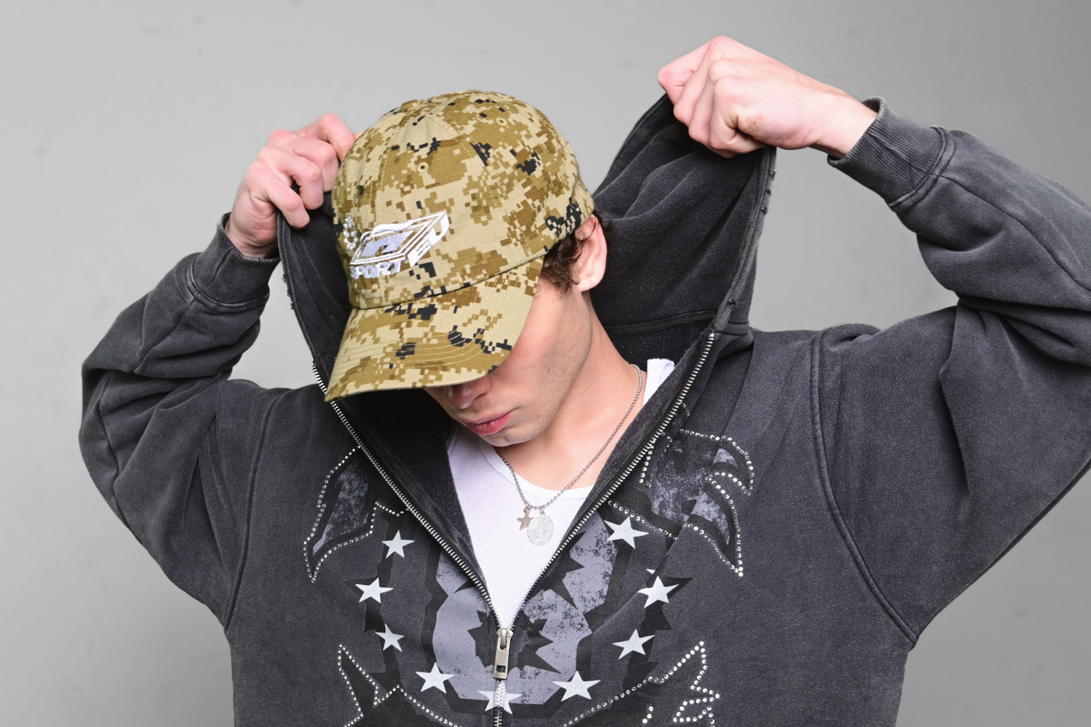 EU SPORT forest digital camo hat