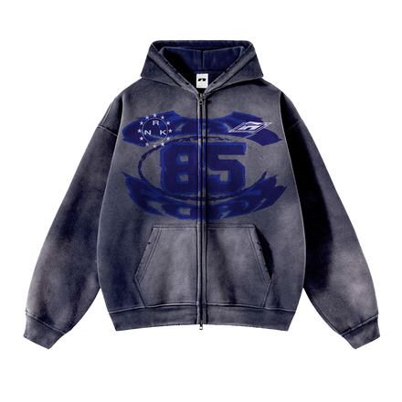 MARINE BLUE YORK zipper hoodie